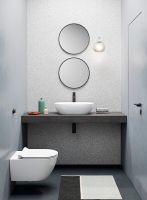 Раковина-чаша GSI Pura 60 883409 Белая матовая — фото 4, Раковины накладные