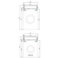 Раковина Aquaton Рейн 60 1A72103KRW210 на стиральную машину Графит — фото 4, Раковины на стиральную машину
