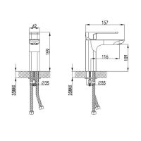 Смеситель для раковины Iddis Slide SLIWT00i01 Белый матовый — фото 5, Смесители для раковины