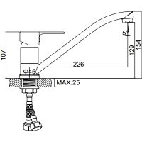 Смеситель для кухни Ledeme H03 4903L Хром — фото 5, Смесители для кухни