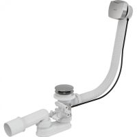 Слив-перелив Alcaplast A566-112122-57 полуавтомат Хром Белый — фото 1, Сливы-переливы