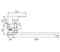 Товар: Смеситель для ванны Accoona H205 A71205 универсальный Нержавеющая сталь - фото 3 Смеситель для ванны Accoona H205 A71205 универсальный Нержавеющая сталь — фото 3, Для душа и ванны