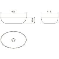 Раковина-чаша Point Сатурн 63 PN43901WM Белая матовая — фото 6, Раковины накладные