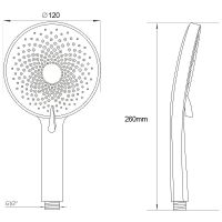 Товар: Ручной душ Melodia della vita Luxe MKP26312BL Хром - фото 2 Ручной душ Melodia della vita Luxe MKP26312BL Хром — фото 2, Лейки для душа