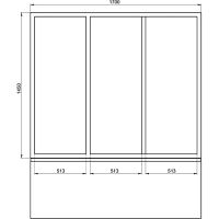 Шторка на ванну Creto Avalon 1.0 170 SH00064 профиль Белый стекло прозрачное — фото 4, Шторки для ванной раздвижные