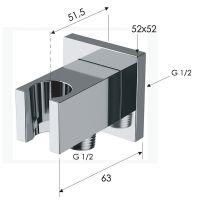 Шланговое подключение Remer 337QVO Бронза — фото 2, Комплектующие для душевого оборудования