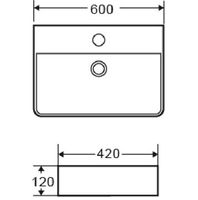 Раковина Azario 60 AZ-2173 Белая — фото 2, Раковины