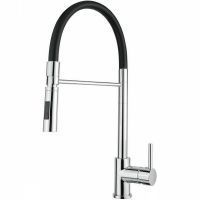 Смеситель для кухни Alveus Lyra-S Chr 1132184 Хром Черный — фото 1, Смесители для кухни