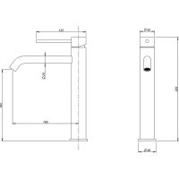 Смеситель для раковины Milacio Ultra MCU.551.SS Сатин — фото 2, Смесители для раковины