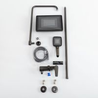 Душевая стойка со смесителем и изливом CEZARES LINER-CVD-GM — фото 8, Душевые системы