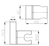 Держатель ручного душа ESKO SH405black Черный матовый — фото 3, Комплектующие для душевого оборудования
