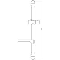 Душевая штанга Haiba HB8007 Хром — фото 2, Штанги для душа