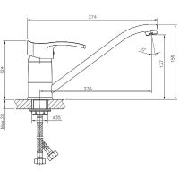 Смеситель для кухни Haiba Хром арт-HB4970 — фото 2, Смесители для кухни