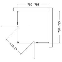 Товар: Душевой уголок AQUAme 80x80 AQM7102-2-8 профиль Черный матовый стекло прозрачное - фото 2 Душевой уголок AQUAme 80x80 AQM7102-2-8 профиль Черный матовый стекло прозрачное — фото 2, Квадратные душевые уголки