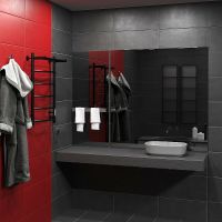 Электрический полотенцесушитель Aringa Берген 80x50 AR03007BL с полкой Черный — фото 4, Электрические полотенцесушители