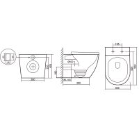 Унитаз Iberica Blanca Bilbao Alto IB.BLA.331.1B1 приставной с сиденьем Микролифт — фото 4, Приставные унитазы