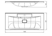 Раковина Florentina Прима 100 10.010.01000.001 Белая — фото 2, Раковины встраиваемые сверху