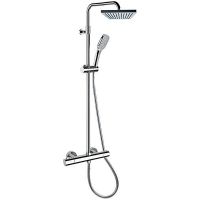 Душевая система Remer Elegance EQ32A8CPSD20 с термостатом Хром — фото 1, Душевые стойки