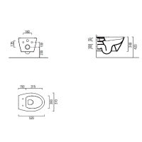 Унитаз GSI Modo 981611 подвесной без сиденья — фото 4, Подвесные унитазы