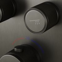 Душевая система Sancos Space SC3006GMG с термостатом Вороненная сталь — фото 6, Встраиваемые душевые комплекты