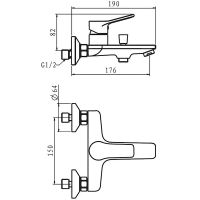 Товар: Смеситель для ванны ESKO Dubai Black DI 54 B Черный матовый - фото 4 Смеситель для ванны ESKO Dubai Black DI 54 B Черный матовый — фото 4, Смеситель для ванны