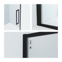 Душевая дверь Iddis Slide 132 SLI6BS3i69 профиль Черный стекло прозрачное — фото 3, Душевые двери в нишу