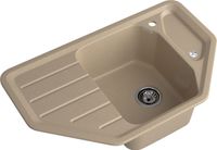 GRANFEST Мойка CORNER 800E угловая 800*500мм песочный арт.GF- — фото 1, Кухонные мойки
