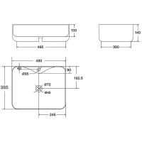 Раковина-чаша Point Аврора 49 PN43103WB Белая с чёрным — фото 5, Раковины