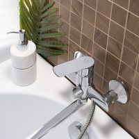 Смеситель для ванны Ростовская Мануфактура Сантехники SL133-006E универсальный Хром — фото 5, Для душа и ванны