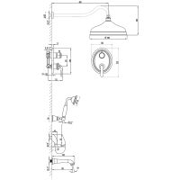 Душевая система Lemark Brava LM4722G Золото — фото 2, Встраиваемые душевые комплекты