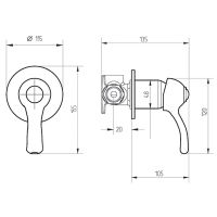 Смеситель для душа Veragio Larutta VR.LRT-3640.CR Хром — фото 2, Смеситель для душа