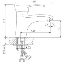 Товар: Смеситель для раковины Haiba HB1001-1 Хром - фото 2 Смеситель для раковины Haiba HB1001-1 Хром — фото 2, Смесители для раковины