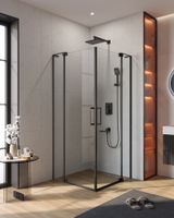 Душевой уголок CEZARES SLIDER-AH-2-90/100-100/110-C-NERO — фото 1, Душевые уголки