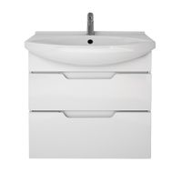 Товар: Тумба LAGUNA PLUS, 65 см, подвесная/напольная, 2 ящика, с опорами, белый глянец - фото 8 Тумба LAGUNA PLUS, 65 см, подвесная/напольная, 2 ящика, с опорами, белый глянец — фото 8, Тумбы под раковину