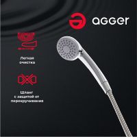 Смеситель для ванны Agger Retro  A1921100 универсальный Хром — фото 3, Смеситель для ванны