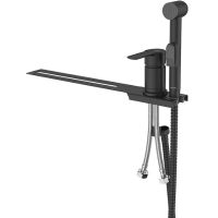 Гигиенический душ со смесителем Milardo Tidy 001BL00M08 Черный матовый — фото 1, Гигиенические души