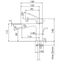 Товар: Смеситель для биде Remer Absolute AU20NP Никель брашированный - фото 2 Смеситель для биде Remer Absolute AU20NP Никель брашированный — фото 2, Смесители для биде