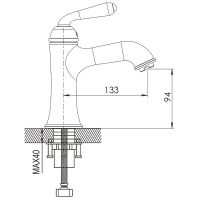 Товар: Смеситель для раковины Rose R02H R0201H Черный матовый - фото 2 Смеситель для раковины Rose R02H R0201H Черный матовый — фото 2, Смесители для раковины