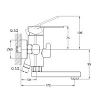 Товар: Смеситель для ванны G-Lauf NOB3-A128 Хром - фото 2 Смеситель для ванны G-Lauf NOB3-A128 Хром — фото 2, Для душа и ванны