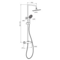 Душевая система Dorff Futura D0710400 с термостатом Хром — фото 2, Душевые стойки