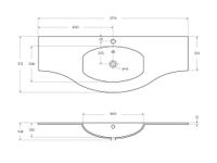 Раковина из искусственного мрамора CEZARES 50155 Bianco — фото 3, Раковины встраиваемые сверху