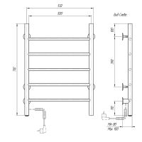 Товар: Электрический полотенцесушитель Domoterm Аврора DMT 109-5 50x71 EK L Белый матовый - фото 2 Электрический полотенцесушитель Domoterm Аврора DMT 109-5 50x71 EK L Белый матовый — фото 2, Электрические полотенцесушители