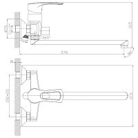 Товар: Смеситель Rossinka T40-32 универсальный Хром - фото 2 Смеситель Rossinka T40-32 универсальный Хром — фото 2, Смесители