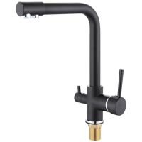 Смеситель для кухни D-Lin D159315-1A Черный матовый — фото 1, Смесители для кухни