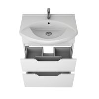 Товар: Тумба LAGUNA PLUS, 65 см, подвесная/напольная, 2 ящика, с опорами, белый глянец - фото 6 Тумба LAGUNA PLUS, 65 см, подвесная/напольная, 2 ящика, с опорами, белый глянец — фото 6, Тумбы под раковину