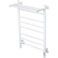 Электрический полотенцесушитель Comfysan Luce EC-8 80x40 013585 с полкой Белый матовый — фото 1, Электрические полотенцесушители