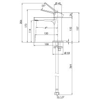 Смеситель для раковины Remer Slash SL12 Хром — фото 2, Смесители для раковины