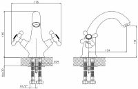 Товар: Смеситель для раковины ESKO Vienna VN 26-2 Хром - фото 3 Смеситель для раковины ESKO Vienna VN 26-2 Хром — фото 3, Смесители для раковины