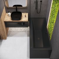 Акриловая ванна Corpa Nera Bellini 180x80 CN05032BLM Черная матовая без гидромассажа — фото 3, Акриловые ванны