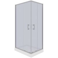 Душевой уголок Parly QZ71S 100х195 7262 профиль Хром стекло тонированное — фото 1, Душевые уголки